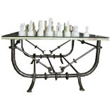 A Diego Giacometti style chess table