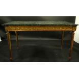 An Italian Neoclassical carved and giltwood console table, 19th century