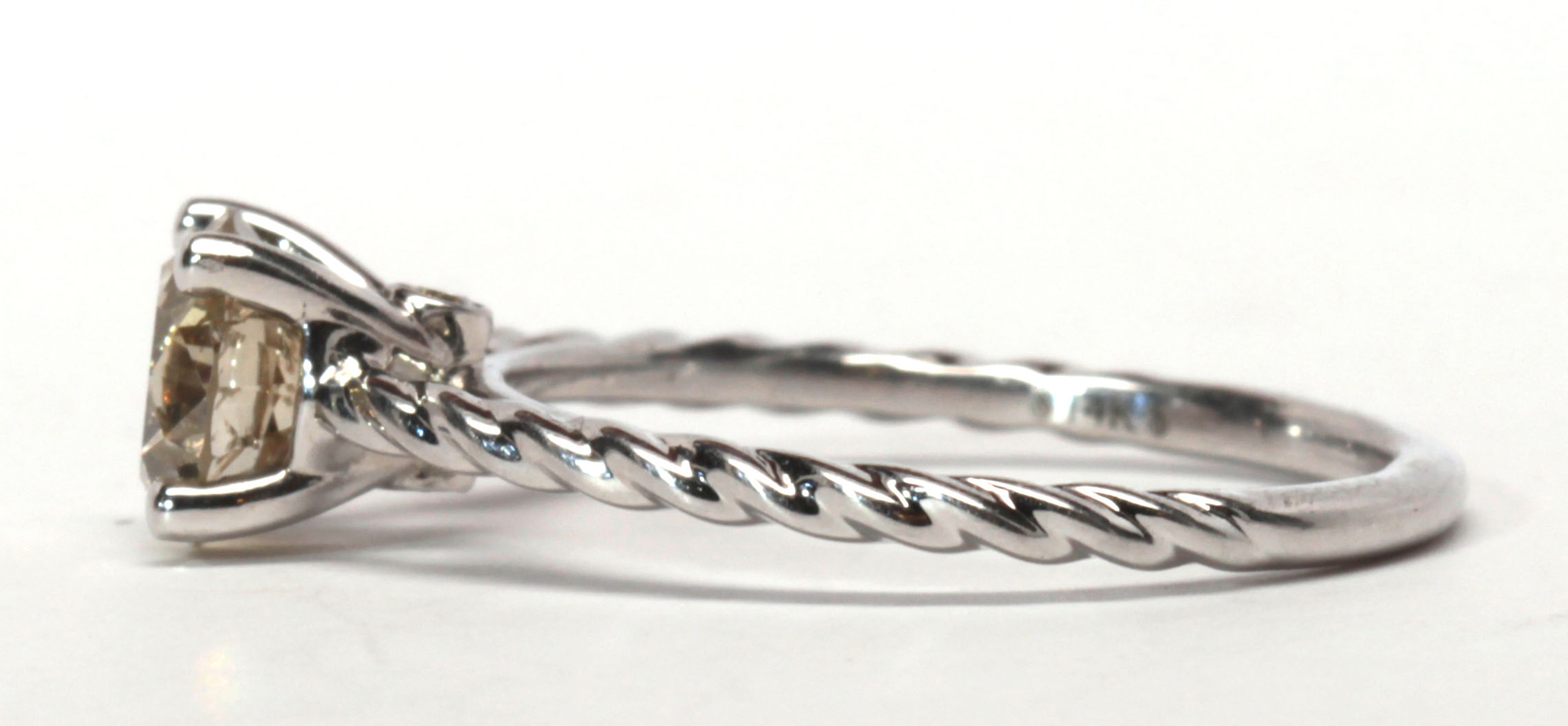 Diamond, 14k white gold ring - Image 2 of 5