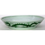 Chinese Green Enameled 'Dragon' Dish