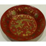 A Chinese Red Lacquer Dish