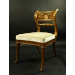 A Regency style giltwood side chair