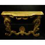 An Italian Rococo style painted wood console table