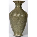 Chinese Ge-Type Lobed Baluster Vase