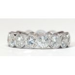 Diamond, 18k white gold eternity band