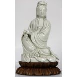 A Chinese Dehua Porcelain Seated Figure of Guanyin