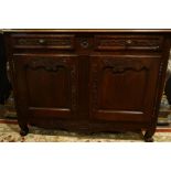 A Louis XV/VI Transitional oak buffet, 18th century