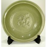 A Chinese LongQuan Style Celadon "Fish and Dragon" Dish