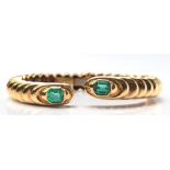 Emerald, 18k yellow gold bracelet