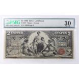 United States $2 1896 Silver Certificate Educational Note