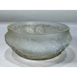 A Lalique Primeveres opalescent glass bowl