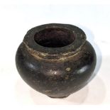 An ancient Egyptian carved green schist jar 1st -6th dynasty (3100-2181 B.C.E)