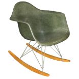 A Charles and Ray Eames for Herman Miller RAR shell rocking chair