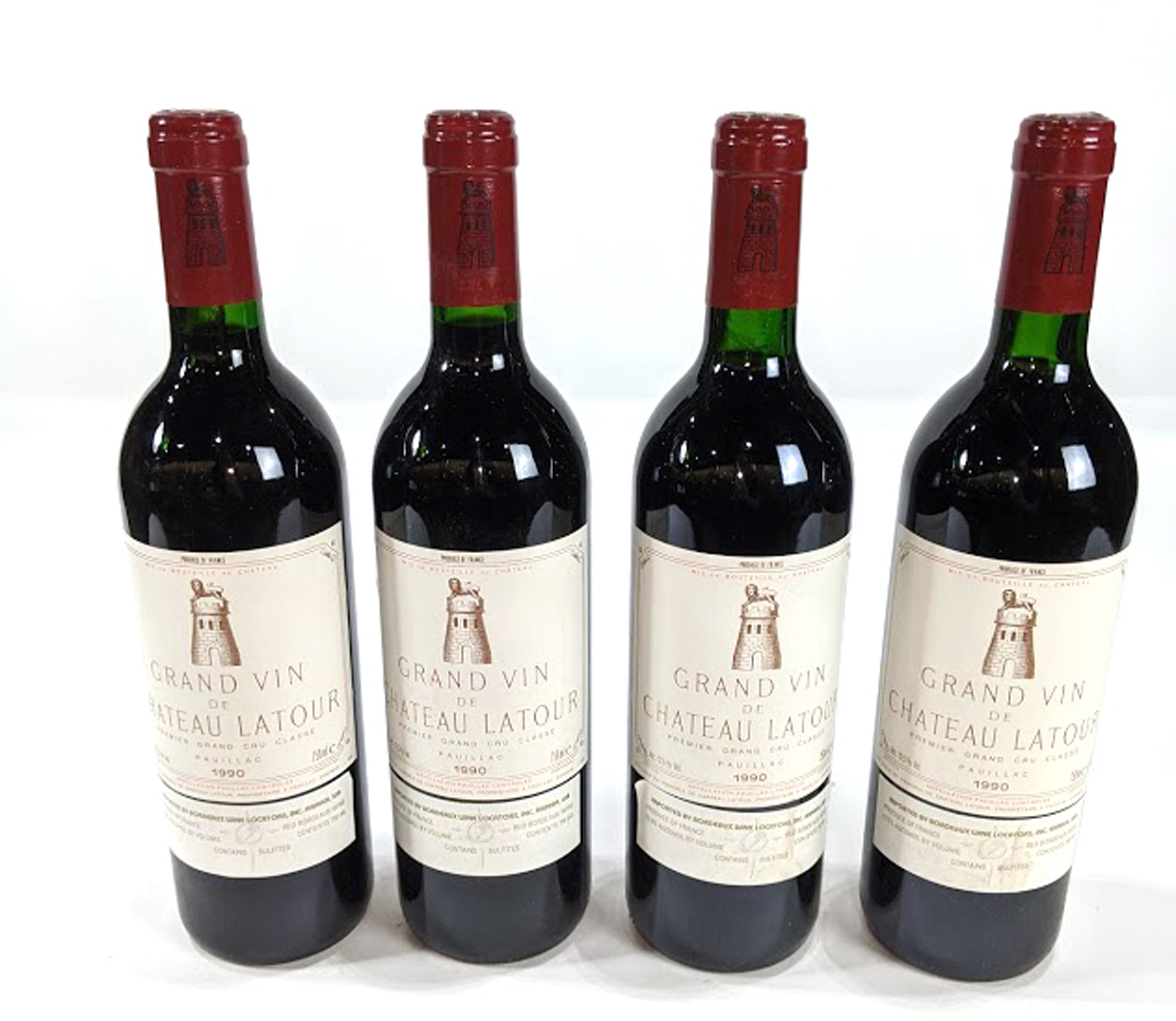 (lot of 4) 1990 Chateau Latour Premier Grand Cru