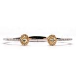 Diamond, 18k gold bracelet