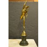 A continental gilt figural sculpture of Mercury