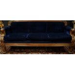 A late Victorian carved sofa