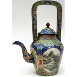 A Chinese Cloisonn‚ Teapot