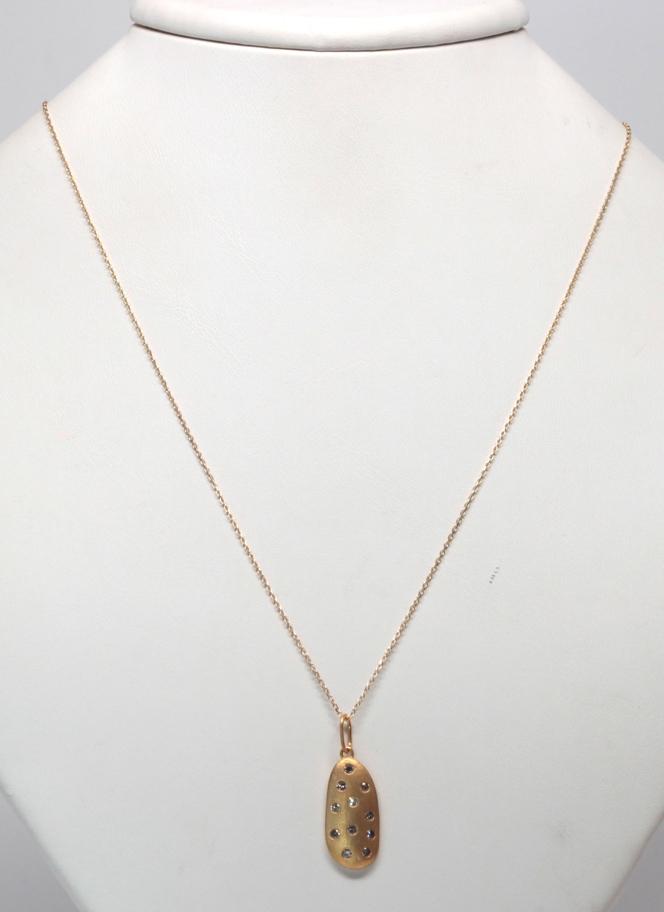 Diamond, 14k yellow gold pendant-necklace - Image 3 of 3