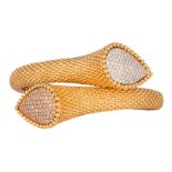 Diamond, 18k rose gold bracelet