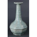 Chinese Longquan Guan-Type Octagonal Vase