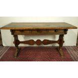 An Italian Asso di Coppe Umbrian Renaissance walnut library table