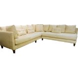 A Crate and Barrel sectional sofa