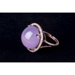 Lavender jadeite ring