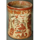 Maya Guatemala Peten cylinder vessel, Ex. Messick