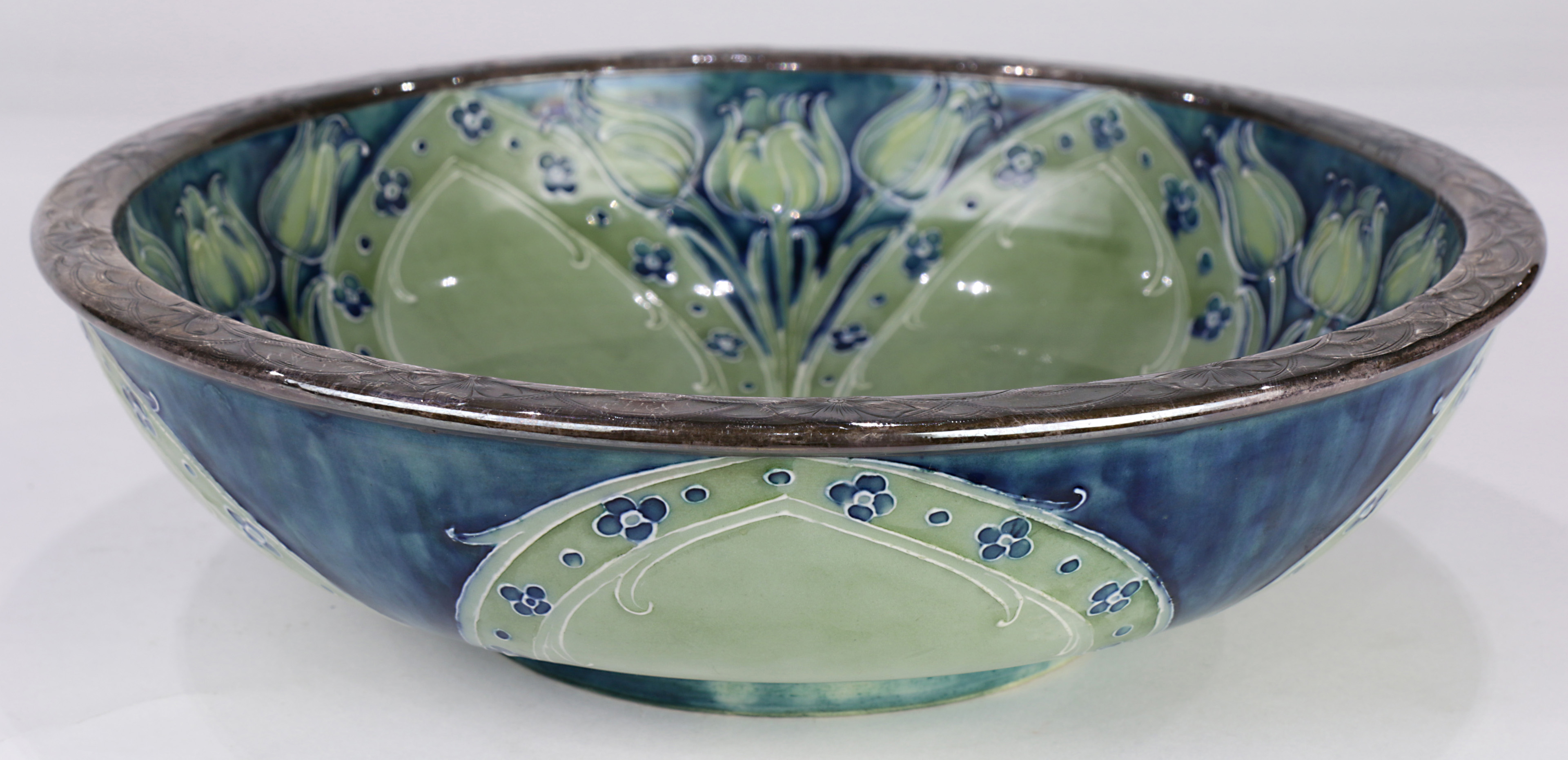 A Moorcroft for Shreve & Co Florian center bowl - Image 2 of 5