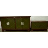(lot of 2) Grosfeld House mahogany Art Deco style cabinets