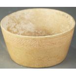 Maya whiteware bowl with glyphs, Ex. Messick