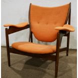 A Finn Juhl Chieftain Style armchair