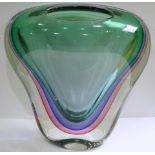 A Murano cased glass vase