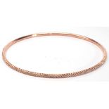 Diamond, 14k rose gold bracelet