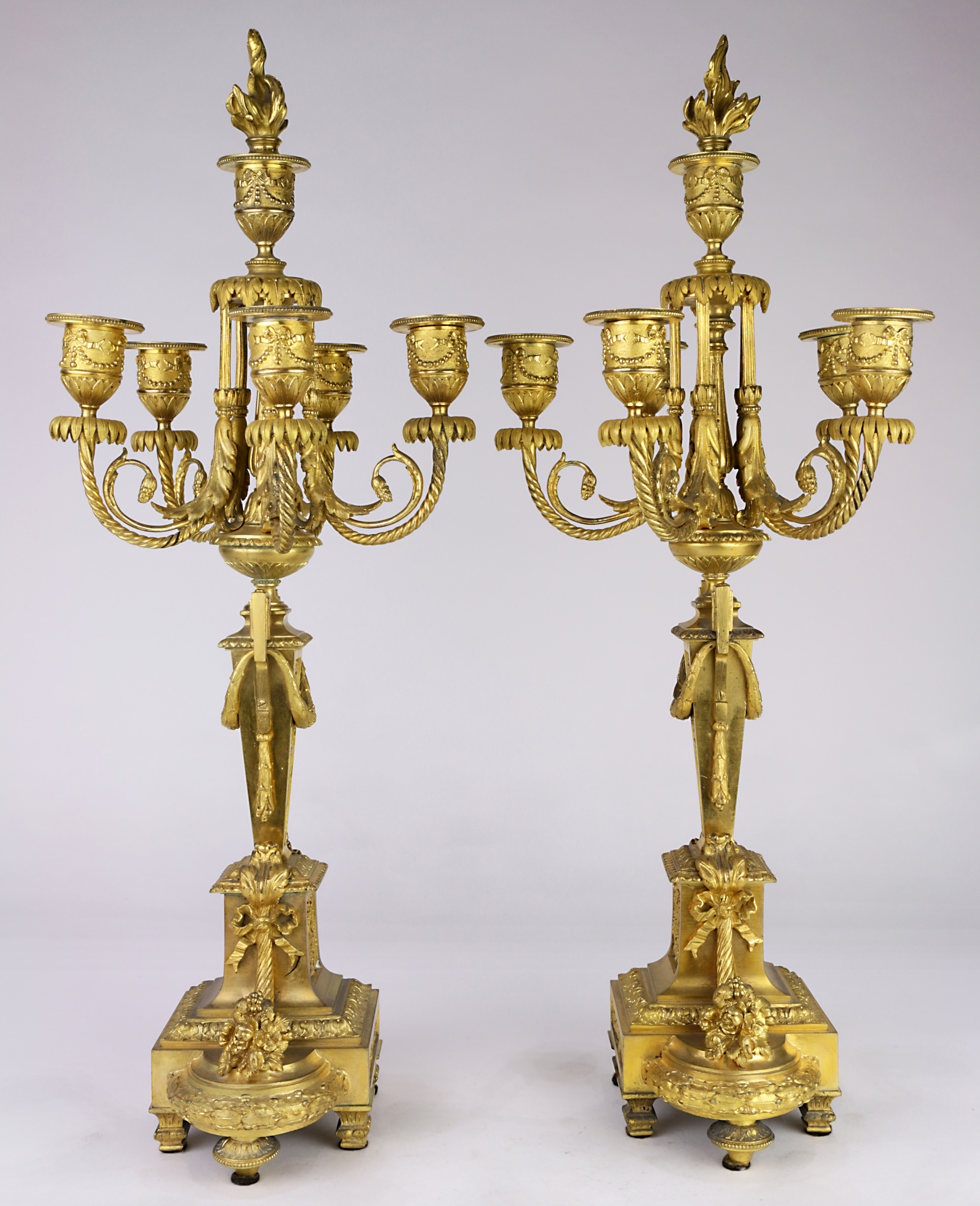 A Pair of Neoclassical style gilt candelabra - Image 2 of 5