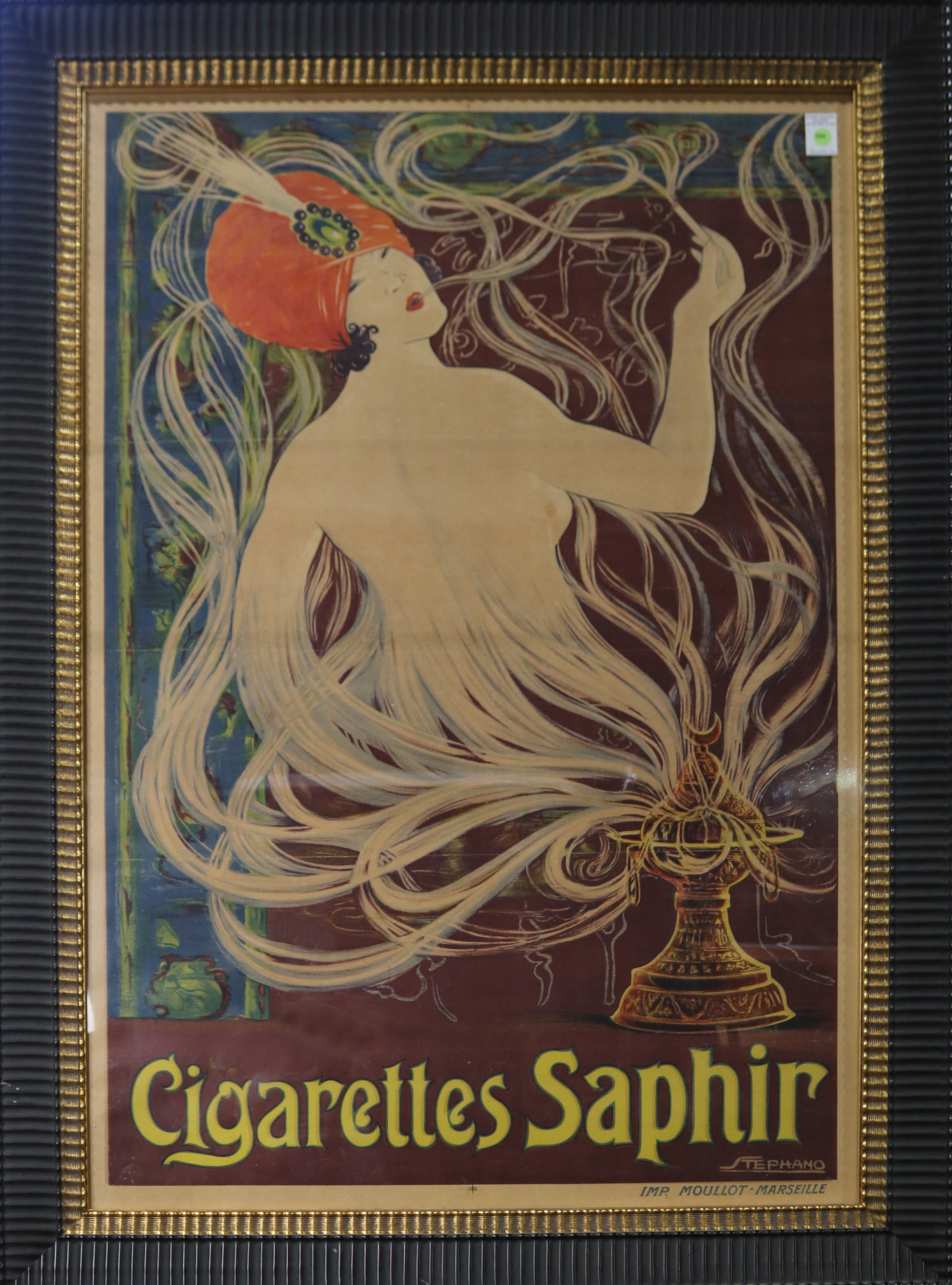 Vintage Poster, Cigarettes Saphir - Image 2 of 4
