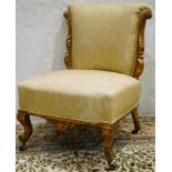 A Victorian slipper chair