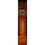 A Georgian Joshua Allsop London tall case clock in the Chinoiserie taste 18th century