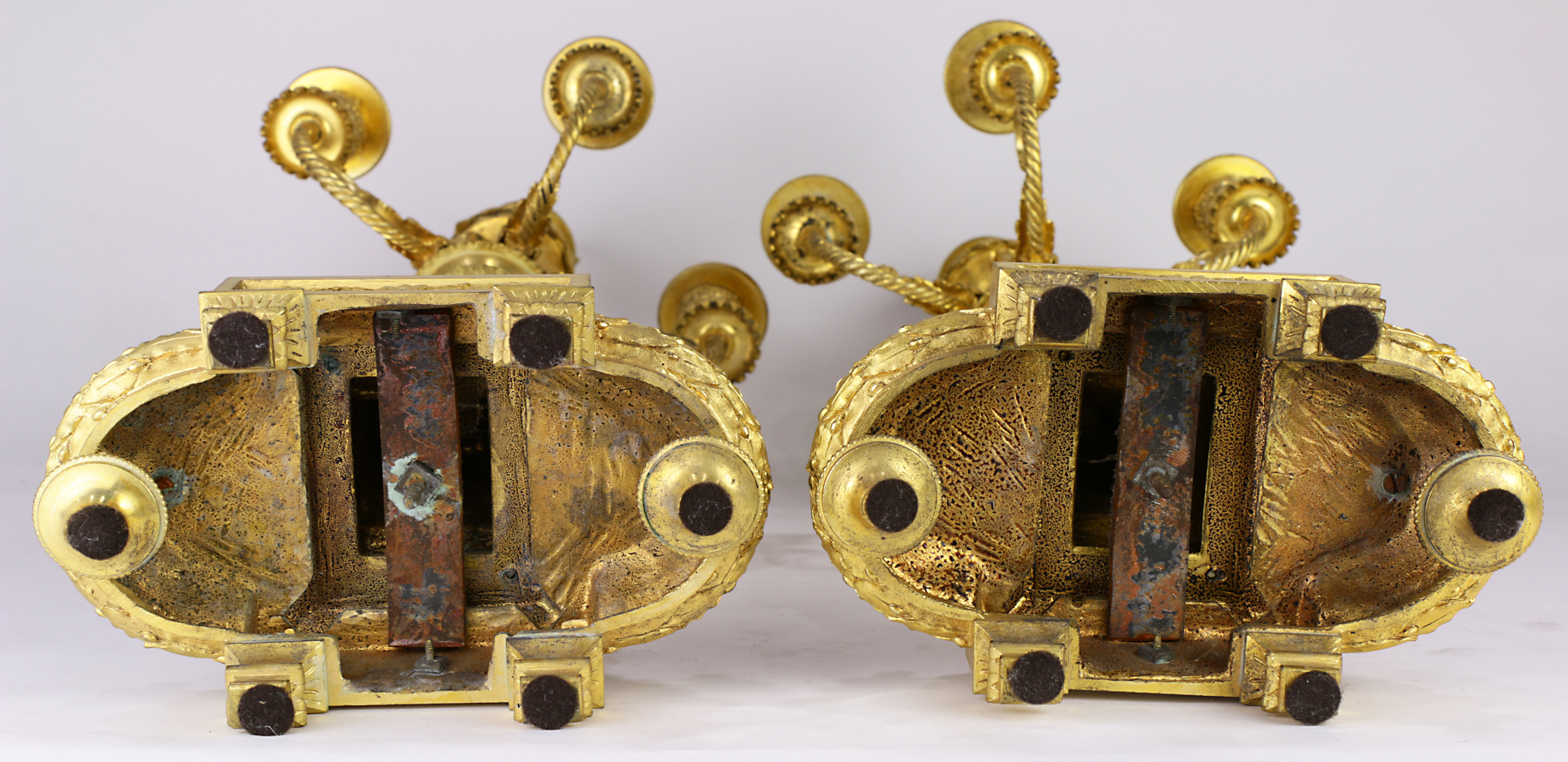 A Pair of Neoclassical style gilt candelabra - Image 5 of 5