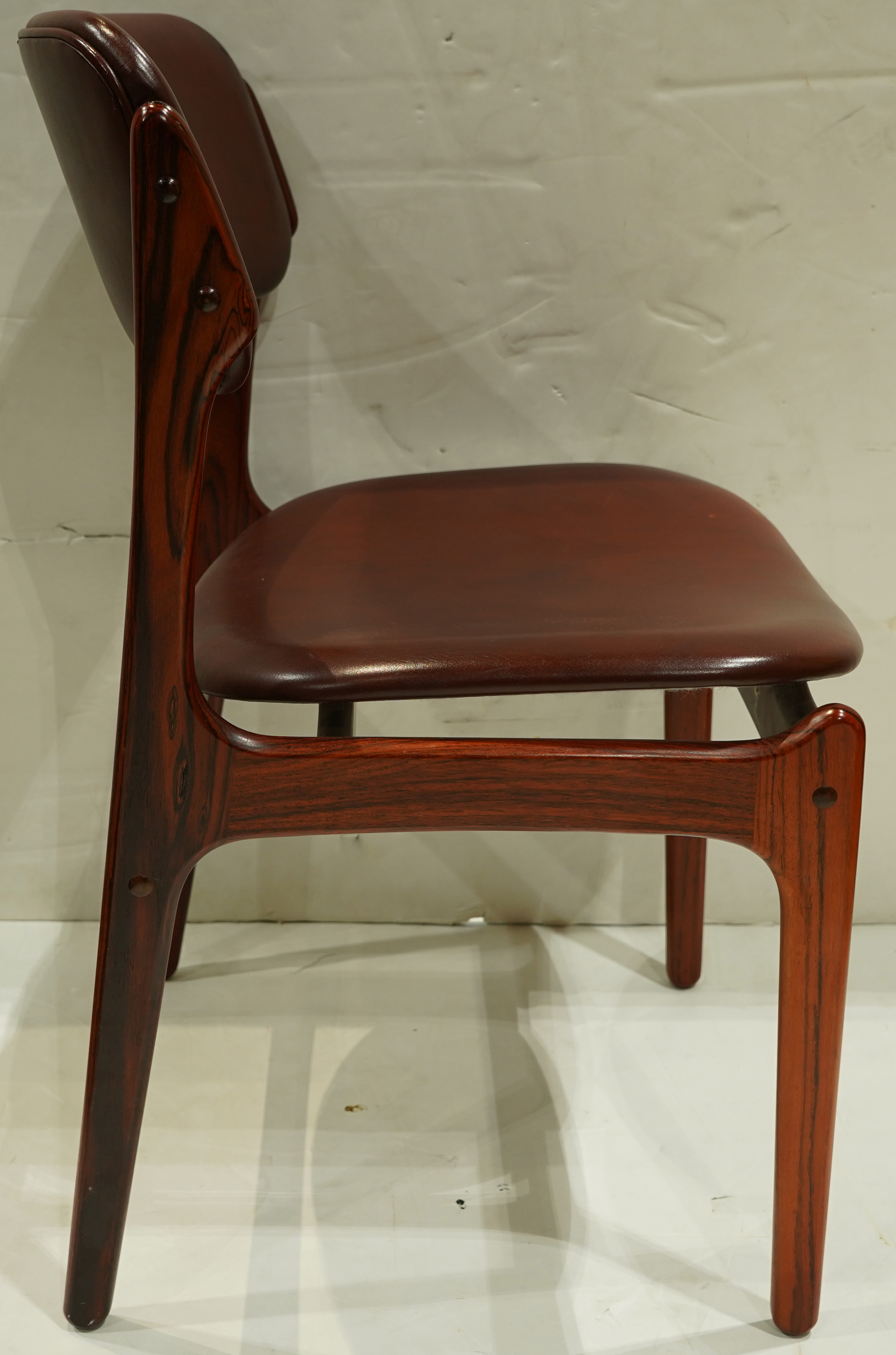 A group of Erik Buch Danish Modern rosewood chairs, model 49 - Image 4 of 5