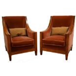 A pair of custom contemporary lounge chairs