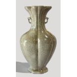 Chinese Guan-type lobed baluster vase