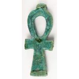 An ancient Egyptian faience Ankh with turquoise glaze 332-30 B.C.E