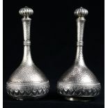 (lot of 2) A pair of Gorham sterling scent bottles in the Islamic taste circa 1882