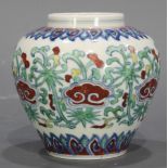 Chinese Doucai 'Floral' Jar