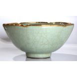 Chinese Guan-type foliate bowl
