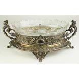 A Victorian silver plate console dish