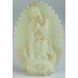 A Chinese Export jadeite figure of the Virin Mary