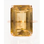 Citrine and 14k yellow gold ring